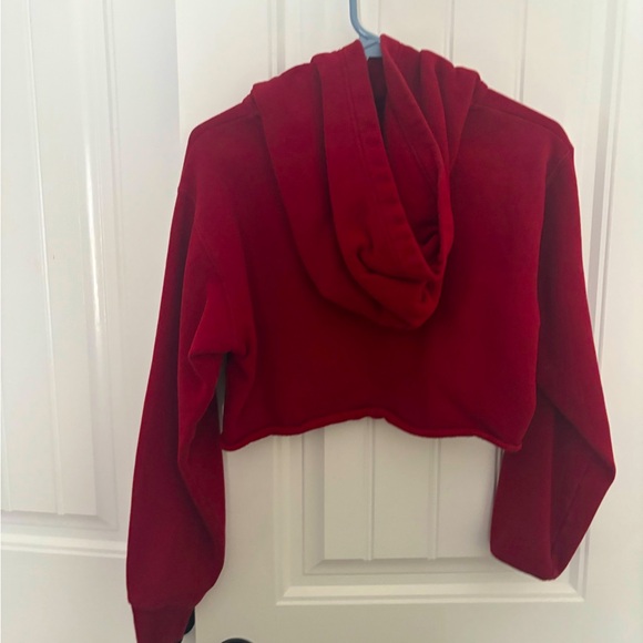Red Tna cropped hoodie - Picture 2 of 3